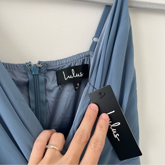 All About Love Maxi Dress Size S slate blue wedding guest bridesmaid formal - Picture 4 of 7